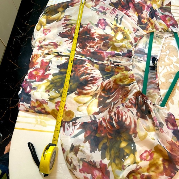 Ana A New Approach Women's Blouse Top Size M  Floral Balloon Sleeves - Picture 4 of 5